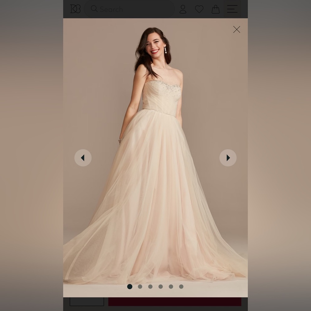 David’s Bridal wedding dress size 6 wedding dress NWT